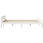 vidaXL Cadre de lit sans matelas blanc 140x200 cm bois de pin massif