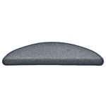 Vidaxl tapis de marches d'escalier 15 pièces gris clair et bleu 56x17x3cm