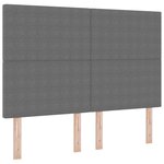 vidaXL Tête de lit LED avec tête de lit Gris clair 160 cm Polyester