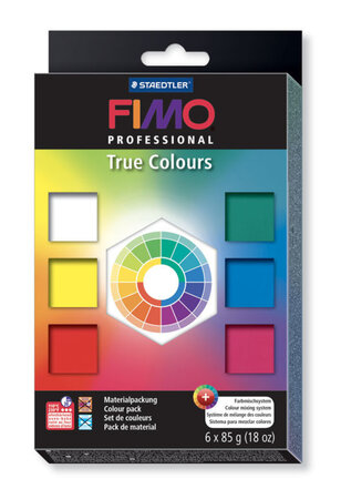 Pâte Fimo Professional Kit 6 pains + nuancier 8003.01