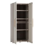 Keter Armoire de rangement avec étagères Groove beige et sable