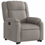 vidaXL Fauteuil inclinable électrique taupe tissu