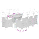 vidaXL Ensemble à manger de jardin 9Pièces coussins noir résine tressée