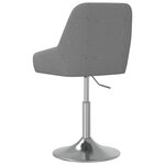 Vidaxl chaise pivotante de salle à manger gris foncé tissu