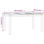 vidaXL Ensemble à manger de jardin 7 Pièces Bois de teck solide