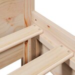 vidaXL Cadre de lit sans matelas 135x190 cm bois de pin massif