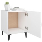 vidaXL Table de chevet Blanc Bois d'ingénierie