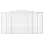 vidaXL Panier de gabions arqué 400x30x200/220 cm Fer galvanisé
