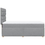 vidaXL Sommier à lattes de lit et matelas Gris clair 90x190 cm Tissu