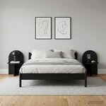 vidaXL Table de chevet 2 Pièces Chêne noir 48 x 49 x 65 cm