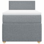 vidaXL Sommier à lattes de lit avec matelas gris clair 80x200 cm tissu