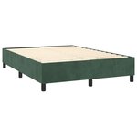 vidaXL Sommier à lattes de lit et matelas Vert foncé 140x190cm Velours
