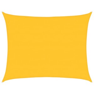 vidaXL Voile d'ombrage 160 g/m² rectangulaire jaune 6x8 m PEHD