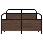 vidaXL Cadre de lit en métal sans matelas chêne marron 140x190 cm