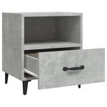 Vidaxl table de chevet gris béton bois d'ingénierie