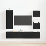 Ensemble de meuble TV vidaXL 6 pièces en chêne noir et bois d'ingénierie