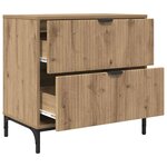 vidaXL Table de chevet avec tiroir chêne artisanal 63 5 x 36 x 61 cm