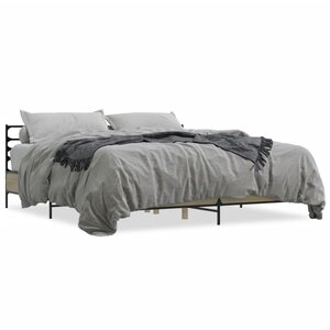 vidaXL Cadre de lit sans matelas chêne sonoma 200x200 cm