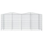 vidaXL Lit surélevé à gabions arqué 200x50x100 cm Fer galvanisé