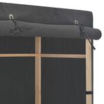 vidaXL Garde-robe à 3 niveaux Gris 110 x 40 x 170 cm Tissu