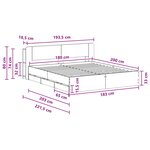vidaXL Cadre de lit avec rangement Sonoma gris 180 x 200 cm