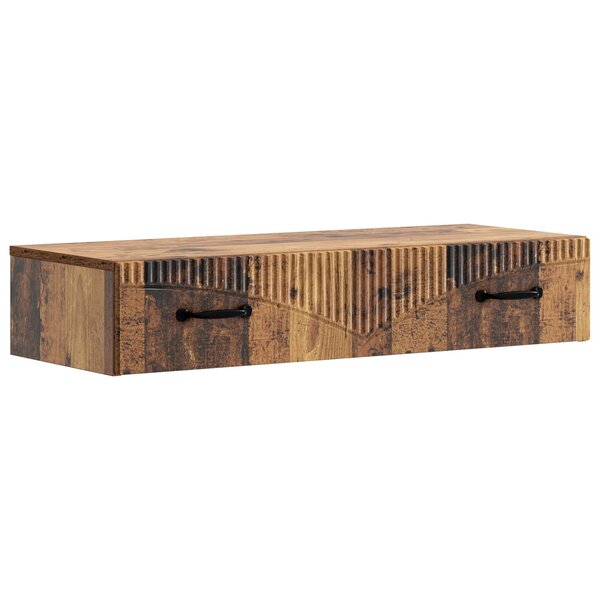 vidaXL Table d'appoint murale Bois ancien 87 5 x 34 5 x 17 cm