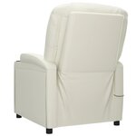 vidaXL Fauteuil Blanc crème Similicuir