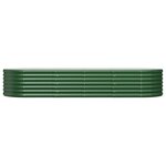 vidaXL Lit surélevé de jardin Acier galvanisé 224x80x36 cm Vert