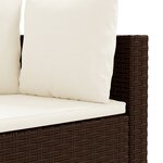 vidaXL Salon de jardin avec coussins 7 Pièces marron résine tressée