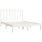 vidaXL Cadre de lit Blanc Bois de pin massif 140x200 cm