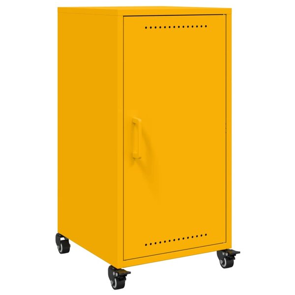 vidaXL Buffet jaune moutarde 36x39x72 cm acier laminé à froid