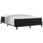 vidaXL Cadre de lit avec matelas Noir 140 x 190 cm tissu