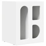 vidaXL Table de chevet Blanc 40 x 35 x 50 cm Bois d'ingénierie