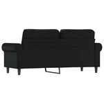 vidaXL Canapé à 2 places Noir 140 cm Similicuir