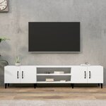 vidaXL Meuble TV blanc 180x31 5x40 cm bois d'ingénierie