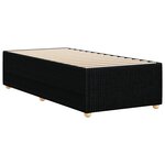 vidaXL Cadre de lit Noir 100x200 cm Tissu