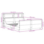 vidaXL Cadre de lit sans matelas 150x200 cm bois de pin massif