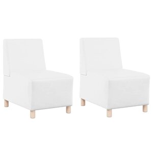 vidaXL Unité de Sofa Modulaire Sans Accoudoirs 2 Pièces Blanc