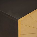 vidaXL Armoire d'évier avec étagère Noir et or 62 x 33 x 58 cm