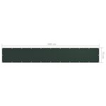 vidaXL Écran de balcon Vert foncé 75x500 cm Tissu Oxford