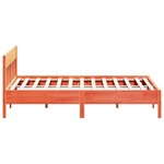 vidaXL Cadre de lit sans matelas cire marron 200x200cm bois pin massif