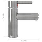 vidaXL Robinet de lavabo de salle de bain Argenté 130x176 mm