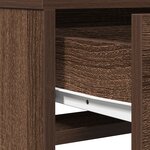 Coiffeuse vidaXL avec éclairage LED en chêne brun 50x41x135 cm