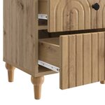 vidaXL Cabinet de chevet avec tiroir Chêne artisanal 43 x 34 5 x 48 cm