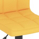 vidaXL Tabouret de bar Jaune moutarde Tissu