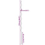 vidaXL Supports de plantes en spirale 50 Pièces Acier galvanisé 170 cm