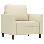 vidaXL Fauteuil Crème 60 cm Similicuir