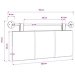 vidaXL Tête de lit suspendue Taupe Velours