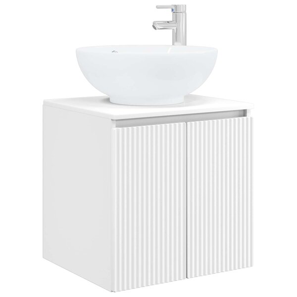 vidaXL Vanité de lavabo mural Blanc 49 5 x 44 5 x 65 cm