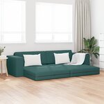 vidaXL Canapé Lit 2-en-1 Vert Foncé 245x150x60.5 cm Tissu
